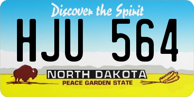 ND license plate HJU564