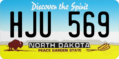 ND license plate HJU569