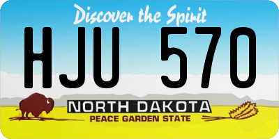 ND license plate HJU570