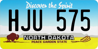 ND license plate HJU575