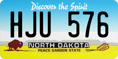 ND license plate HJU576