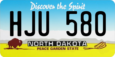 ND license plate HJU580