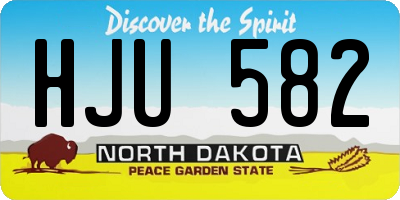 ND license plate HJU582