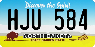 ND license plate HJU584