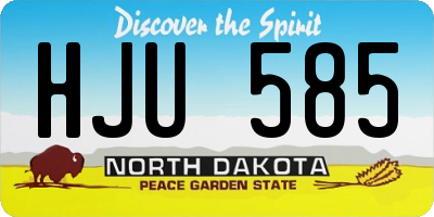 ND license plate HJU585