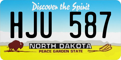 ND license plate HJU587