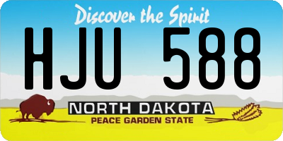 ND license plate HJU588