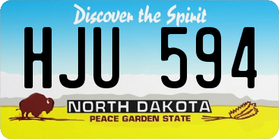 ND license plate HJU594