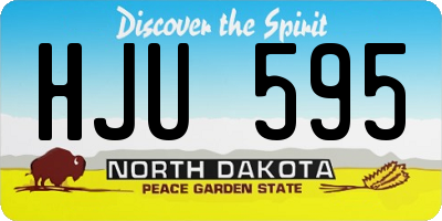 ND license plate HJU595