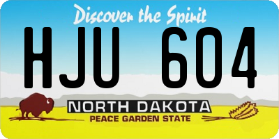 ND license plate HJU604