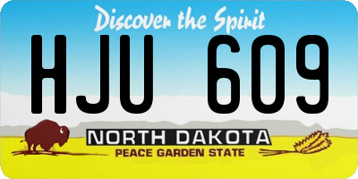 ND license plate HJU609