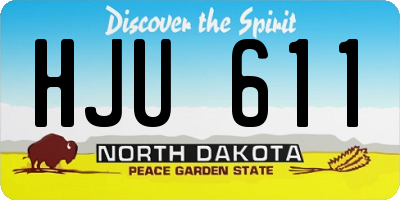 ND license plate HJU611