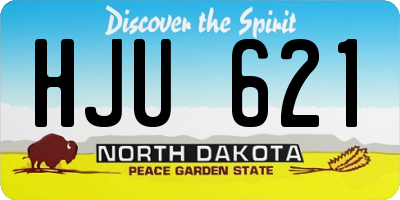 ND license plate HJU621