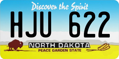 ND license plate HJU622