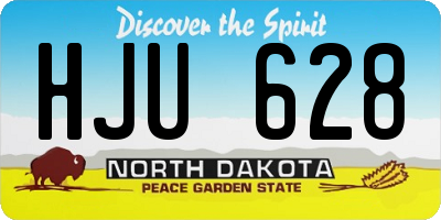 ND license plate HJU628