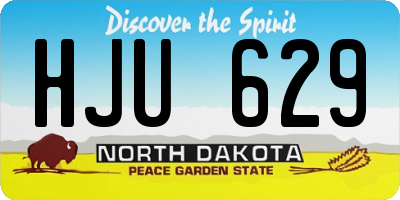 ND license plate HJU629