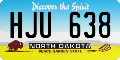 ND license plate HJU638