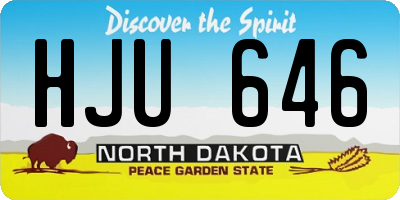 ND license plate HJU646