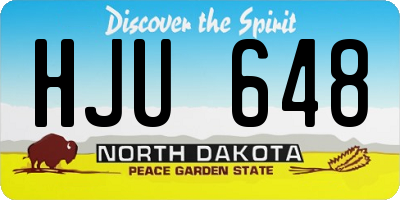 ND license plate HJU648