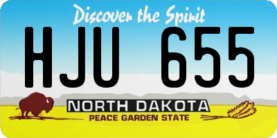 ND license plate HJU655