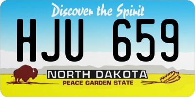 ND license plate HJU659