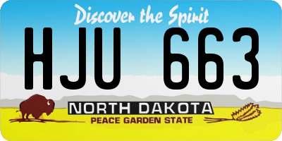 ND license plate HJU663