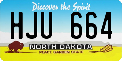 ND license plate HJU664