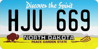 ND license plate HJU669