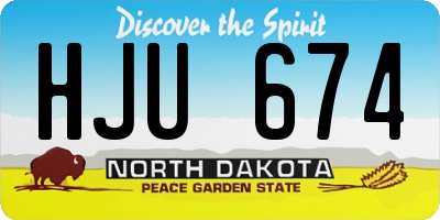 ND license plate HJU674