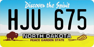 ND license plate HJU675