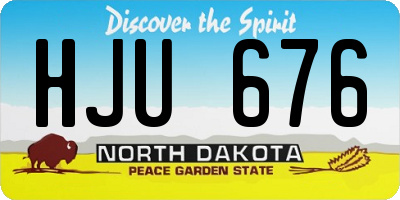 ND license plate HJU676