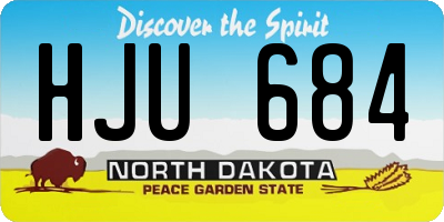 ND license plate HJU684