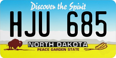 ND license plate HJU685