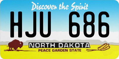ND license plate HJU686