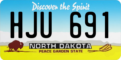 ND license plate HJU691