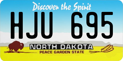 ND license plate HJU695