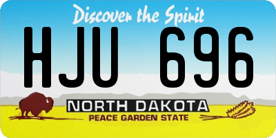 ND license plate HJU696