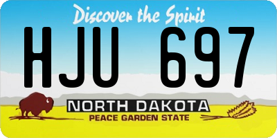 ND license plate HJU697