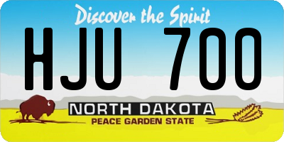 ND license plate HJU700