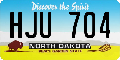 ND license plate HJU704