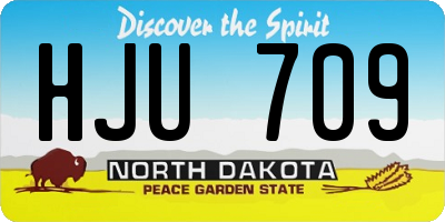 ND license plate HJU709