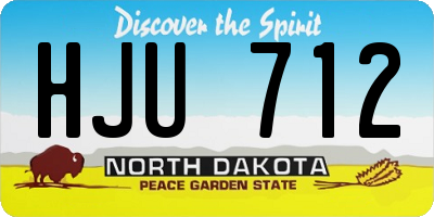 ND license plate HJU712