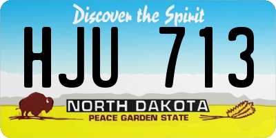 ND license plate HJU713