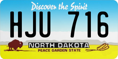 ND license plate HJU716