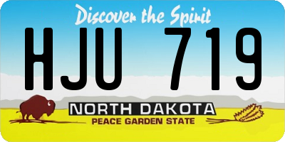 ND license plate HJU719