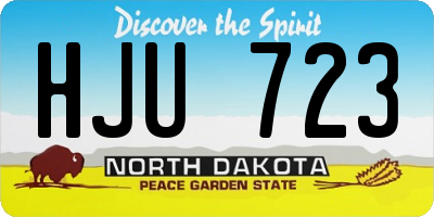 ND license plate HJU723