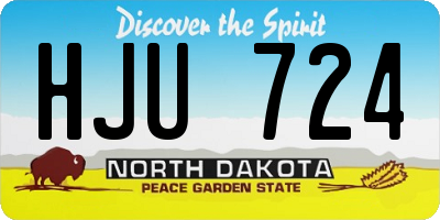 ND license plate HJU724