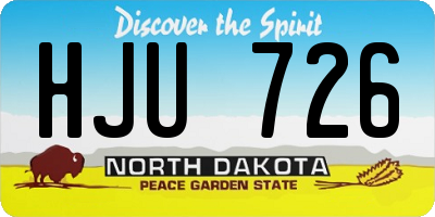 ND license plate HJU726