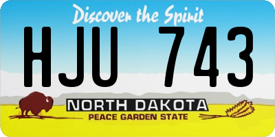 ND license plate HJU743