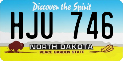 ND license plate HJU746